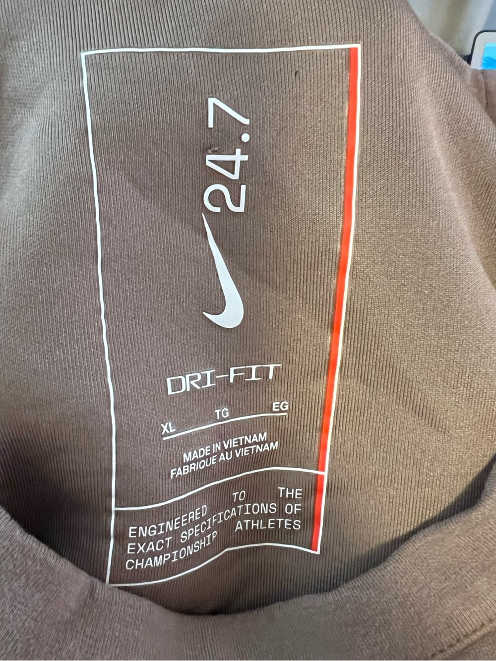 #739 Nike 24.7 Dri-FIT Matching Lounge Set XL Brown Modal Blend Sweatshirt Jogge - Picture 3 of 11